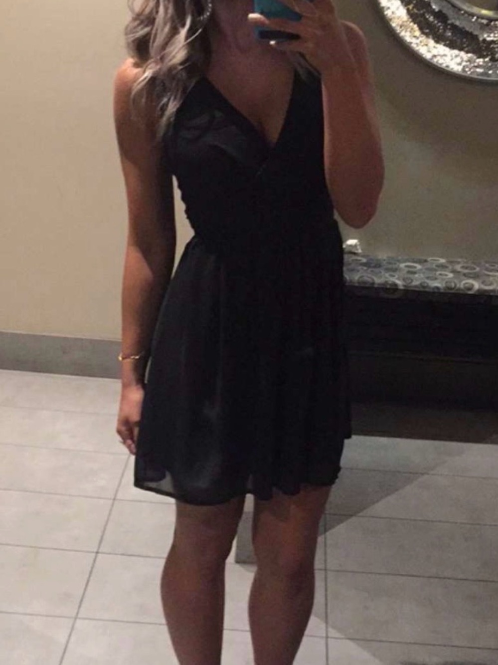 Classic Black V-Neck Women’s Dress